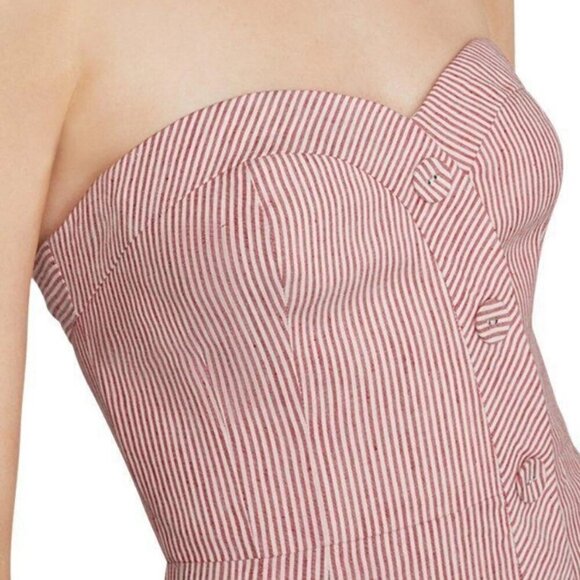 NWT BCBGMaxAzria Pinstripe Bustier Dress 8 - Picture 4 of 16